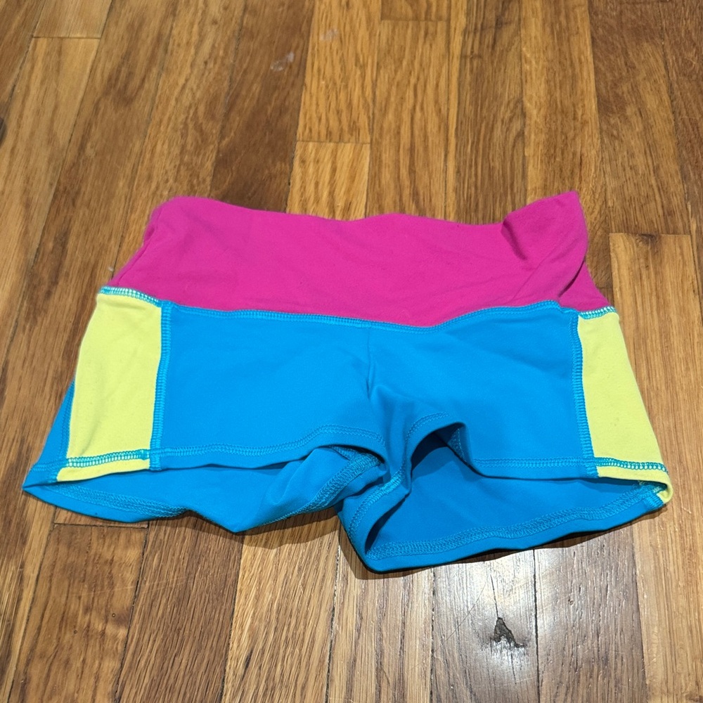 Vibrant Pink and Blue Women's Athletic Shorts